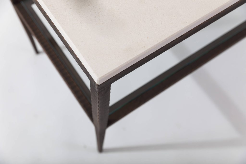 Tapered Console with shelf