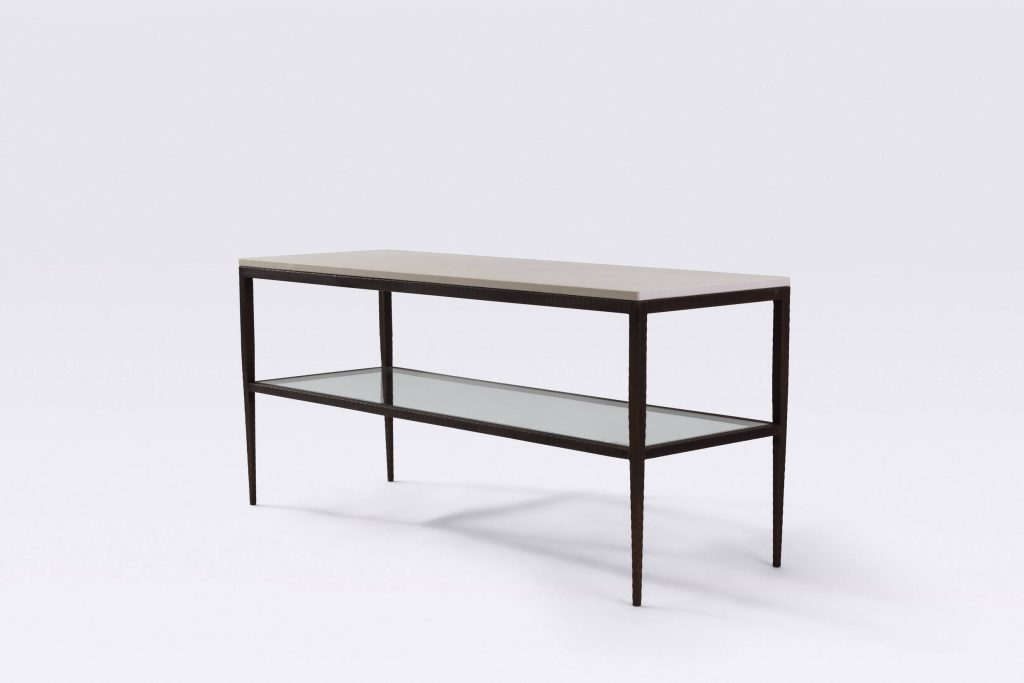 Tapered Console with shelf